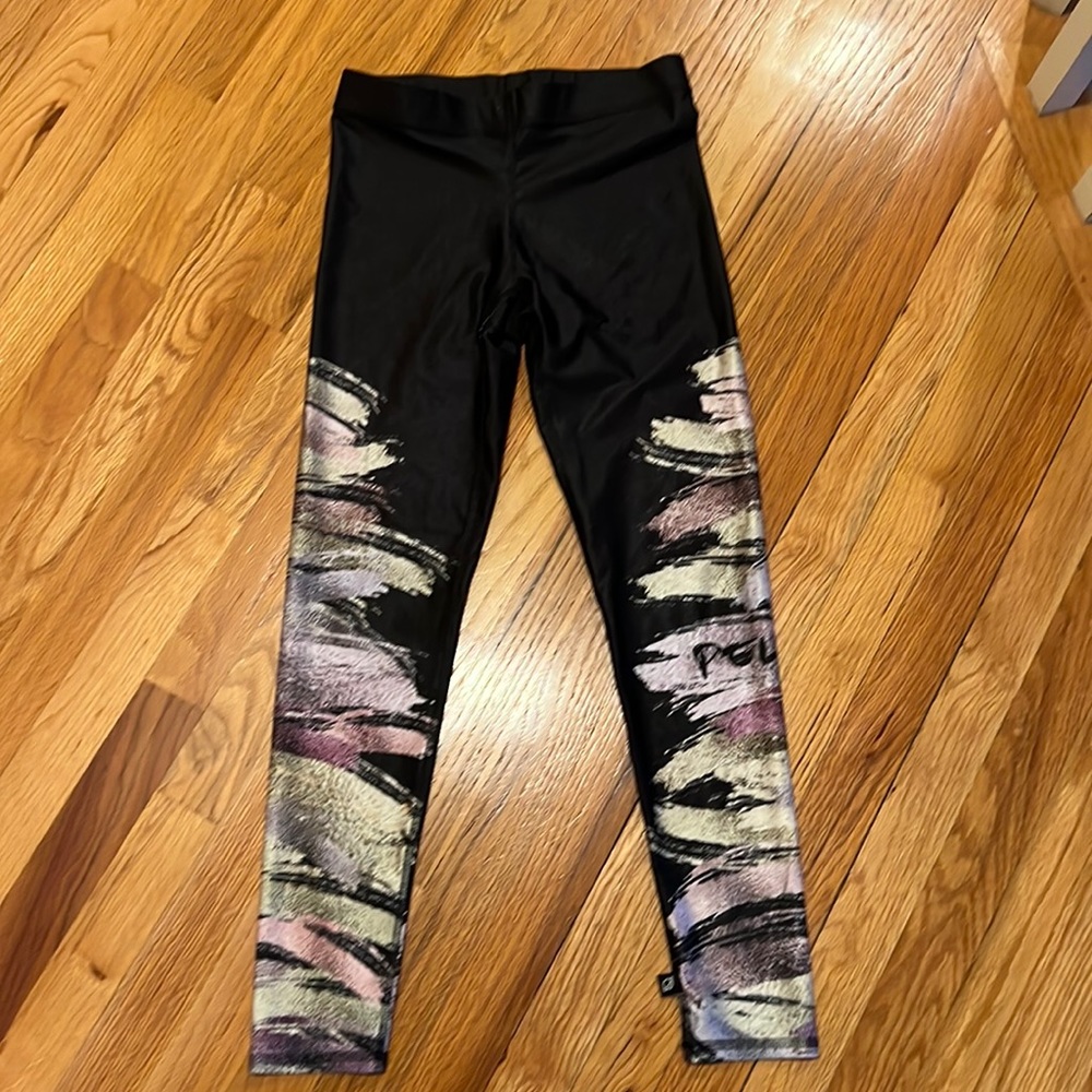 Peloton Terez workout legging with peloton logo on the leg